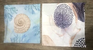 Ocean Beach Seashore Throw Pillow Covers Outdoor/indoor Soft 18” - Picture 1 of 5