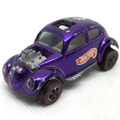 Hot Wheels Redline Custom Volkswagen 1967 Purple White Interior Made In USA - Image 1 of 4