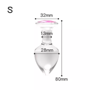 Glass Dildo Anal Butt Plug Sex Toy G-Spot Massager Women Men Masturbator Toy - Picture 1 of 15