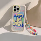For iPhone 15 14 13 12 11 Pro Max Cute Cat TPU Phone Case Cover Bracelet
