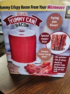 Yummy Can Bacon, As Seen on TV, Make Crispy Healthy Bacon in Your Microwave NIB - Picture 1 of 1