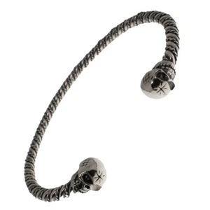 Totenkopf Torc .925 Silber Armreif Biker Viking Arm Ring Mjolnir Thor Wodan - Bild 1 von 7