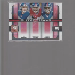 Donruss Elite Teams 2008 rojo/400 Eli Manning Plaxico Burress Brandon Jacobs nyg - Imagen 1 de 1