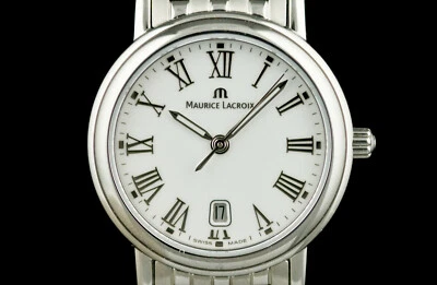 NUEVO Reloj Maurice Lacroix Les Classique Damas 29mm Esfera Blanca Acero Inoxidable Foto 1 de 4