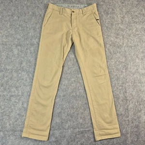 Vissla Pants Mens 30x31 Beige High Tider Chino Casual Cotton Khakis Slim - Picture 1 of 16