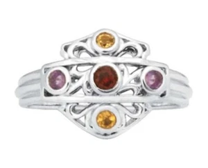 Harley Davidson size 6 Women's queen crown .925 sterling silver B&S ring. HMR007 - Picture 1 of 2