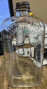 VIRGINIA DARE SPORTSMAN’S FLASK 14 oz Glass Bottle w/cap a01 - Picture 1 of 16