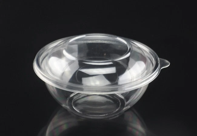32oz Clear Plastic Disposable Salad Bowls with Lids - Image 1 of 1