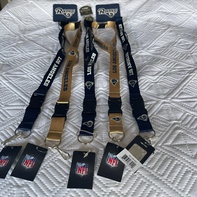 L.A.  Rams  NFL Lanyards (5) Detachable  Keychain NEW with tags - Image 1 of 2