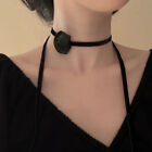 Romantic Black Rose Necklace Collarbone Chain Abstinence Style Maid Girl Neck Ni