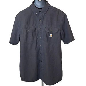 Carhartt Shirt Men's Large Tall Work Wear Dark Gray Short Sleeve READ - Picture 1 of 11
