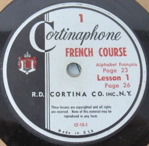 VINTAGE Cortina Sprachplatten Cortinaphon FRANZÖSISCH Kurs 15 x LP Vinyl 78rpm - Bild 1 von 10