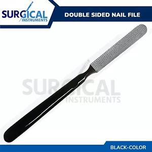 Stainless Steel Nail File 7 inch Length Black Handle For nails German Grade - Picture 1 of 3