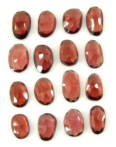 Lote de 16 piezas de piedras preciosas sueltas granate rojo natural de 20,55 quilates corte rosa de 7-10 mm - 64774 - Imagen 1 de 5