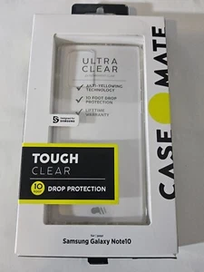 Case Mate Tough Clear Samsung Galaxy Note10 Case Anti Yellow Brand New Solid Bnc - Picture 1 of 9