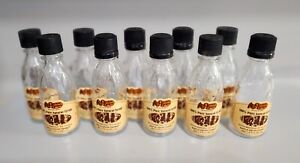 Lot of 10 EMPTY Cracker Barrel Syrup Bottles 1.5 oz. Clean 3/4" Tall, BLACK Lids