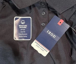 IZOD Navy Performance Easy Care Short Sleeve Polo Size XXS (4/5) Girls - Picture 1 of 2