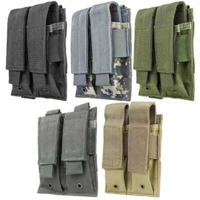 VISM Tactical MOLLE Double Airsoft Pistol Magazine Pouch by NcSTAR CVP2P2931