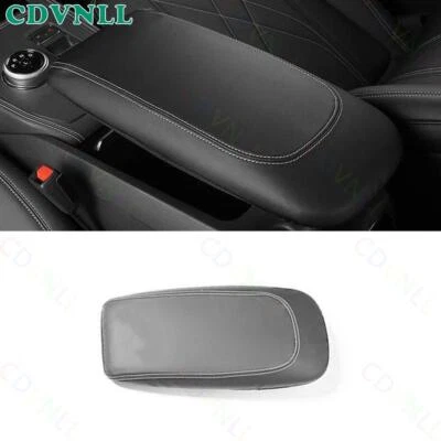 For Ford Mustang Mach-E 2021-2024 Black Leather Middle Console Armrest Box Panel - Image 1 of 4