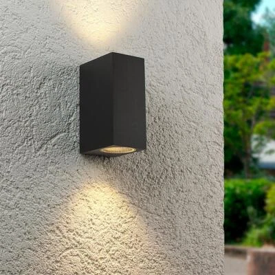 Außenleuchte UP&DOWN Light eckig für GU10 IP54 anthrazit Außenwandleuchte LED - Bild 1 von 4