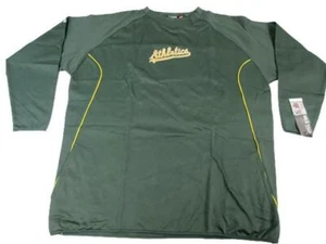 Oakland A's Mens Sizes 3XL-4XL-Tall Majestic Therma Base Long Sleeve Sweatshirt - Picture 1 of 7