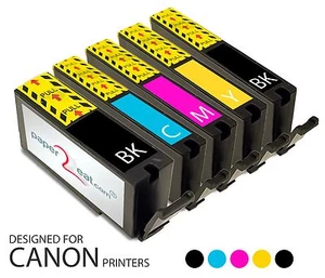 Set of 5 Refillable Edible Ink Cartridges Canon MX922 PGI-250 / CLI-251 Series - Picture 1 of 1