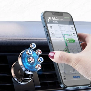 360° Rotating Magnetic Car Phone Holder Universal Folding Dashboard Mount Stand - Picture 1 of 12