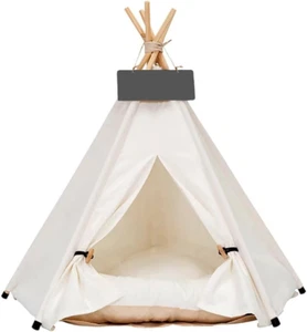 Dog & Puppy Cat Tents Bed Portable Houses with Thick Cushion Up to 33 LBS. - Picture 1 of 11