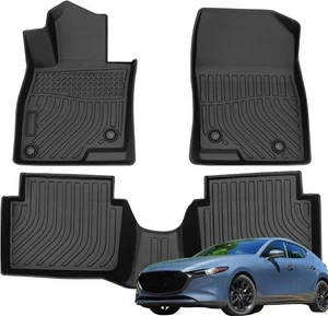 Floor Mats For 2014-2018 Mazda 3, All Weather Protection TPE Rubber Liners Set - Picture 1 of 7