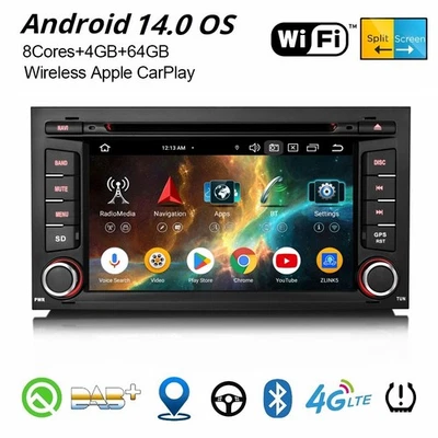 Android 14 DAB+ Autoradio Für SEAT LEON 2013-2018 DSP CarPlay 64GB DVD Wifi Navi - Bild 1 von 4