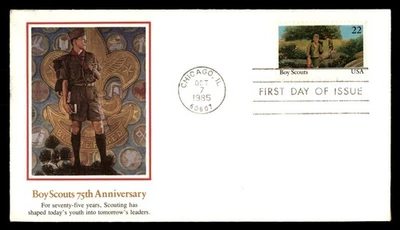 Mayfairstamps US FDC 1985 Illinois boy scouts anniversary First Day Cover aau_81 - Image 1 of 2