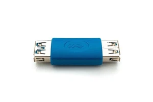 System-S USB 3.0 Adapter Type A Socket To Socket Cable In Blue - Picture 1 of 4