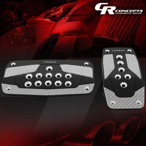 NRG PDL-450BK AT AUTOMATIC TRANSMISSION ALUMINUM FOOT PEDAL PAD COVER PLATES SET - Picture 1 of 5
