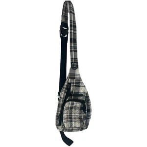 Vera Bradley Iconic Mini Sling Backpack Belt Bag Plaid Neutral - Picture 1 of 9