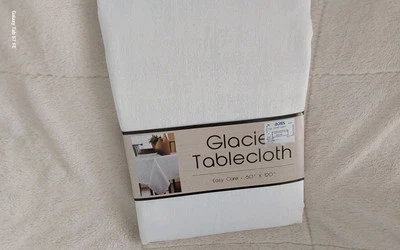 TABLE CLOTH NEW WITH LABELS WHITE IN COLOR - Image 1 of 3