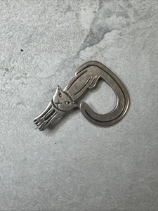 Broche Prendedor Gato Estiramiento Diseño Modernista México Plata de Ley 925 H117 - Imagen 1 de 10