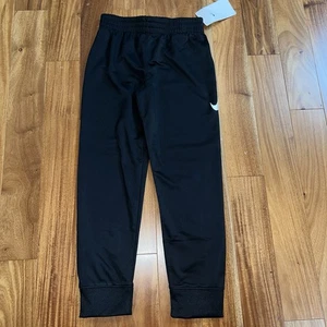 New Nike Sweat Pants Black With White Swoosh. Boys 7. Retail $24 - Picture 1 of 6