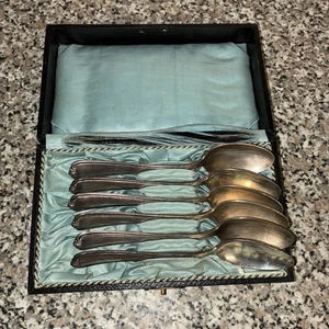 Vintage Platura BSF 90 versilberte Teelöffel 6er Set im Originalkarton - Bild 1 von 10