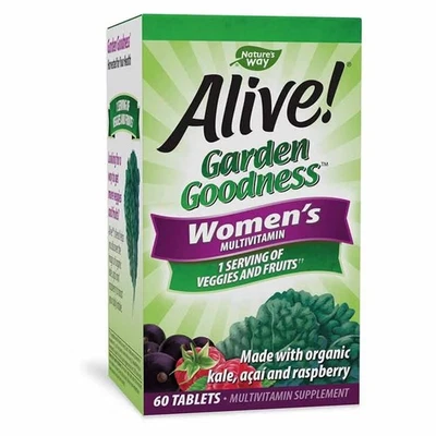 Nature's Way Alive! Garden Goodness Multi para Mujer, 60 Comprimidos CADUCIDAD 10/2025 Foto 1 de 4