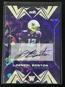 2024 Onit Athlete Denzel Boston Washington Rookie Auto /150 - Picture 1 of 2