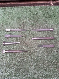 X 7 Vintage Moore & Wright. & Others Vintage Centre Punches Old Tools (#406) - Picture 1 of 11