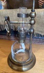 Antique Microscope Lamp Oil/Alcohol - Bockett Collins - Picture 1 of 8