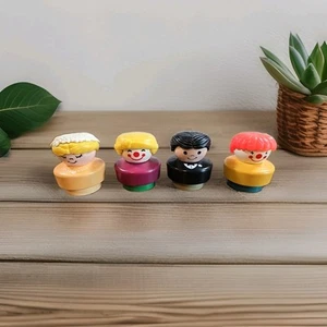 Vintage Fisher Price Little People figurine grosse piccolo set di 4 Messico 1990 - Foto 1 di 10