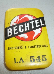 VINTAGE PIN BECHTEL ENGINEERING CONSTRUCTORS LA 545 - Bild 1 von 3