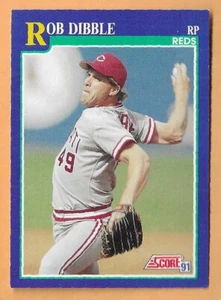 Rob Dibble Cincinnati Reds #17 - Puntuación casi nueva-como nueva 1991 - Imagen 1 de 2