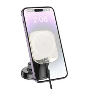 hoco HW18 Crystal magnetic wireless fast charging car holder - white - Picture 1 of 12