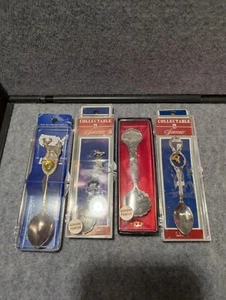 4 NOS Sammlerstücke Souvenir Löffel Fort Lipco Michigan Frankenmuth VI Ford Neu - Bild 1 von 11