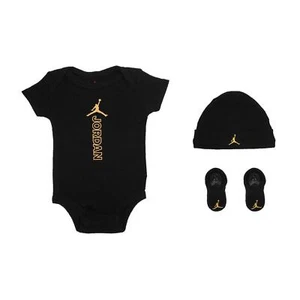 [NJ0559-023] Baby Air Jordan Bodysuit, Hat and Booties 3-PC Box Set - Picture 1 of 1
