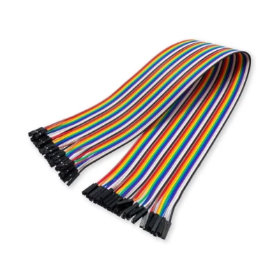 40 cables jumper protoboard 30cm Hembra Hembra cable jumpers dupont 2,54 arduino - Imagen 1 de 3