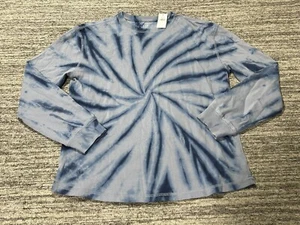 Gap Boys Size Medium 8 Blue & Gray Tie Dye Long Sleeve Shirt NWT NEW - Picture 1 of 10
